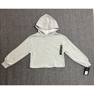 Art Class Girl's Hoodie Long Sleeve Fleece Crop Gray Medium 7/8